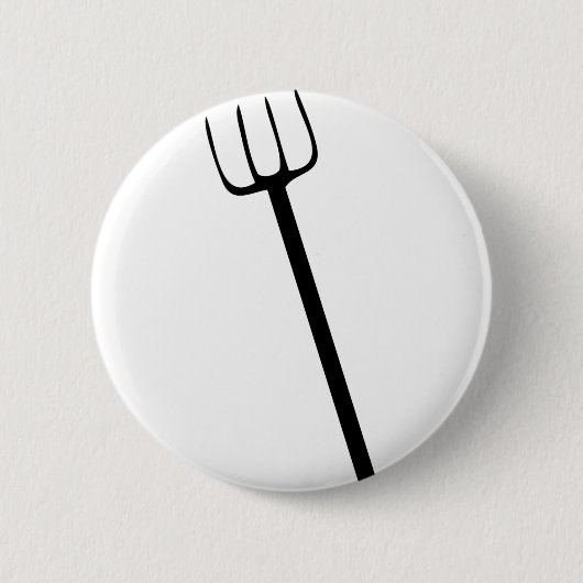schwarze Heugabel Button (Vorderseite)