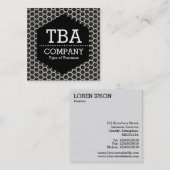 Schwarze Hexagon - Wabenwärme Quadratische Visitenkarte (Vorne/Hinten)