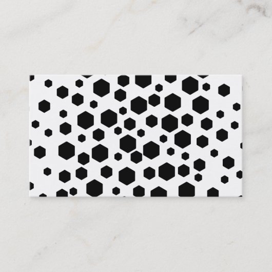 Schwarze Hexagone Visitenkarte (Vorderseite)