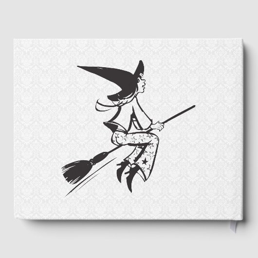 Schwarze Hexe auf einem Zimmer Gästebuch (Rückseite)