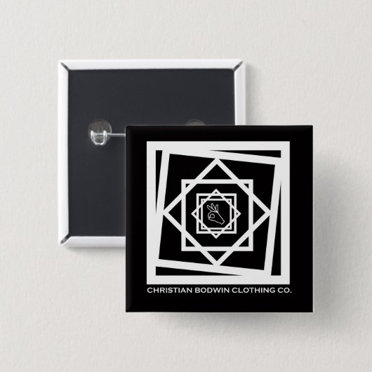 Schwarze Hexe Button (Vorne & Hinten)