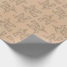 Schwarze Hexe der Sterne Halloween Geschenkpapier
