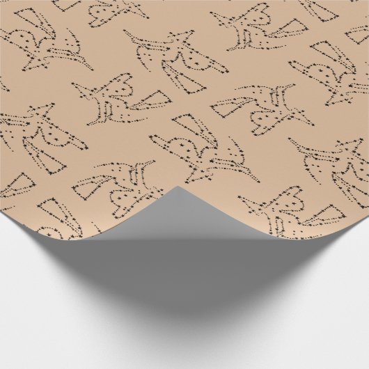 Schwarze Hexe der Sterne Halloween Geschenkpapier (Ecke)