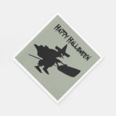 Schwarze Hexe Serviette (Ecke)