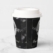 Schwarze Hexe Silhouette Halloween Pappbecher (Rechts)