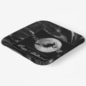 Schwarze Hexe Silhouette Halloween Pappteller (Gewinkelt)
