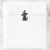 Schwarze Hexen Cat Halloween Stickers (Tasche)
