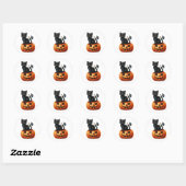 Schwarze Hexen Cat Halloween Stickers (Blatt)