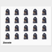 Schwarze Hexen Cat Halloween Stickers (Blatt)