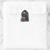 Schwarze Hexen Cat Halloween Stickers (Tasche)