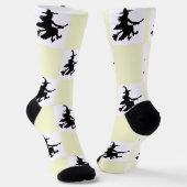 Schwarze Hexen gelb-weiß kariert Socken (Gewinkelt)