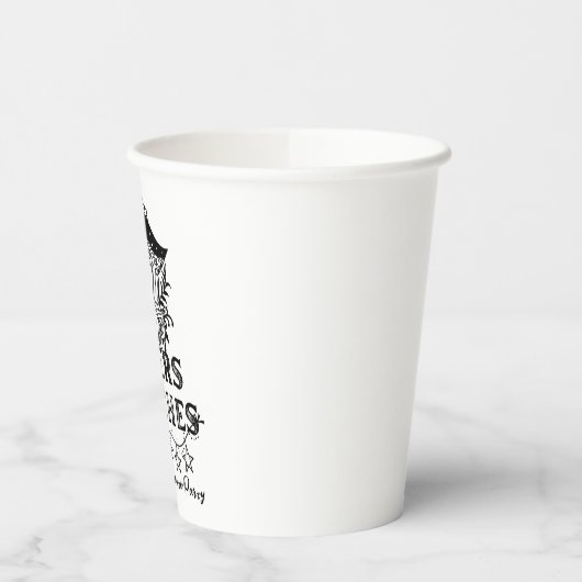 Schwarze Hexen Halloween Junggeselinnen-Abschied P Pappbecher (Links)