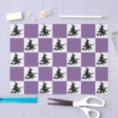 Schwarze Hexen kariert Seidenpapier (Handwerk)