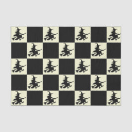 Schwarze Hexen kariert Seidenpapier