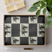 Schwarze Hexen kariert Seidenpapier (Geschenk)