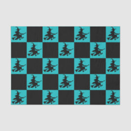 Schwarze Hexen kariert Seidenpapier