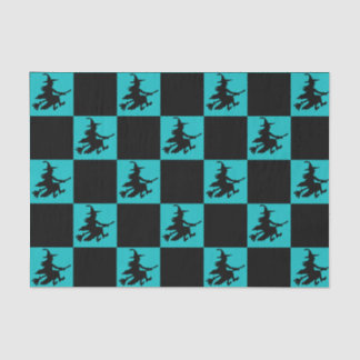 Schwarze Hexen kariert Seidenpapier