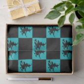 Schwarze Hexen kariert Seidenpapier (Geschenk)