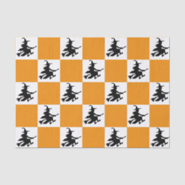 Schwarze Hexen kariert Seidenpapier