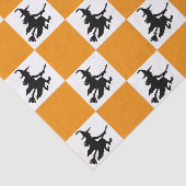 Schwarze Hexen kariert Seidenpapier (Ausschnitt)