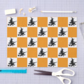 Schwarze Hexen kariert Seidenpapier (Handwerk)
