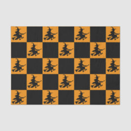 Schwarze Hexen kariert Seidenpapier
