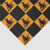 Schwarze Hexen kariert Seidenpapier (Ausschnitt)