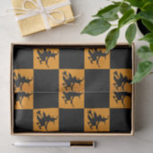 Schwarze Hexen kariert Seidenpapier (Geschenk)
