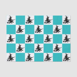 Schwarze Hexen kariert Seidenpapier