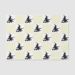 Schwarze Hexen kariert Seidenpapier