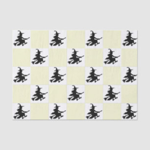 Schwarze Hexen kariert Seidenpapier