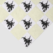 Schwarze Hexen kariert Seidenpapier (Ausschnitt)