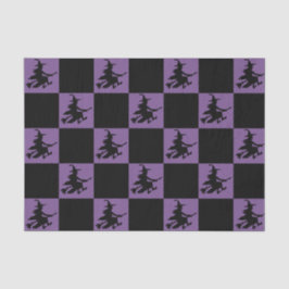 Schwarze Hexen kariert Seidenpapier