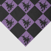 Schwarze Hexen kariert Seidenpapier (Ausschnitt)