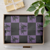 Schwarze Hexen kariert Seidenpapier (Geschenk)