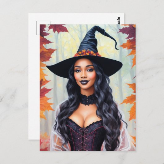 Schwarze Hexenauge Postkarte (Vorne/Hinten)