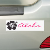 schwarze Hibiskus-Blume Autoaufkleber (Auf Auto)