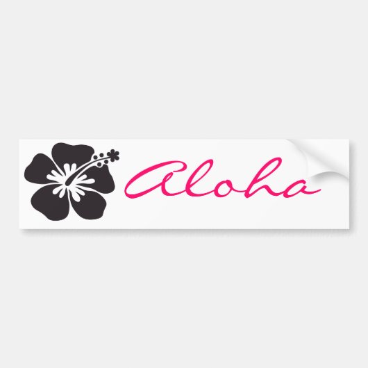 schwarze Hibiskus-Blume Autoaufkleber (Vorne)