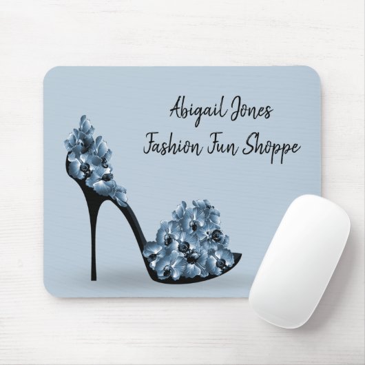 Schwarze High Heel mit Blume Mousepad (Mit Mouse)