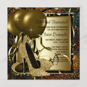 Schwarze High Heels für Frauen zum Geburtstag Part Einladung