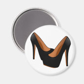 Schwarze High Heels Magnet (Vorderseite/Rückseite)