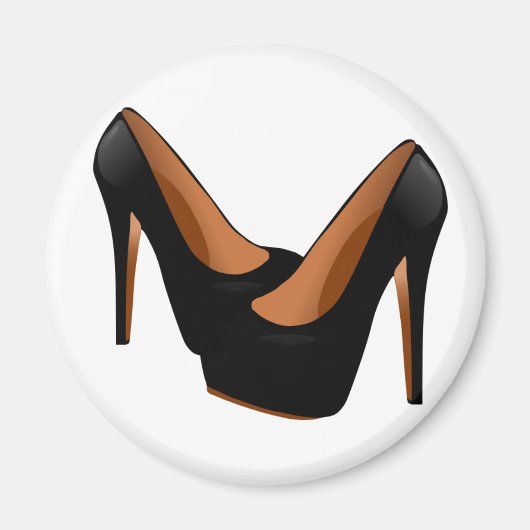 Schwarze High Heels Magnet (Vorne)