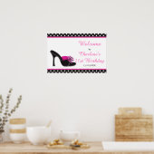 Schwarze High Heels Schuhe Geburtstagsfeier Poster (Küche)