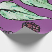 Schwarze Himbeere Geschenkpapier (Ecke)