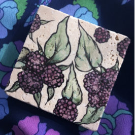 Schwarze Himbeere Steinuntersetzer