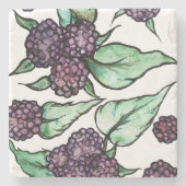 Schwarze Himbeere Steinuntersetzer (Vorderseite)