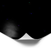 Schwarze Himmel Regenbogen Sterne Poster (Ecke)