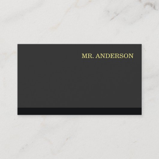 Schwarze Hintergrundfarbe Akzent Variation Visitenkarte (Vorderseite)