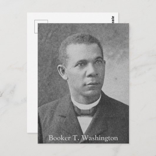 Schwarze Historie Bild des Buchers T. Washington Postkarte (Vorne/Hinten)