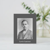 Schwarze Historie Foto von Erfinder Lewis Latimer Postkarte (Stehend Vorderseite)